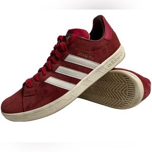 Adidas Grand Prix Court casual sneakers red/white suede size Men’s 10